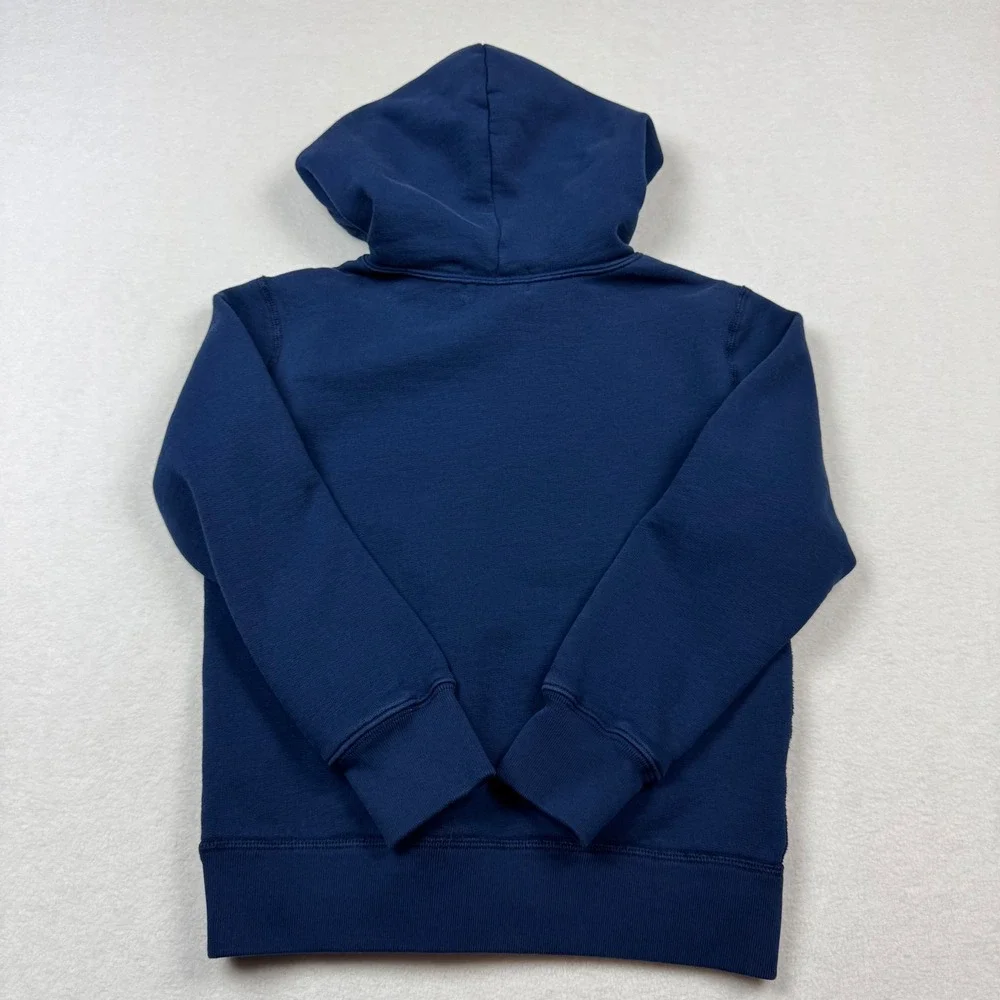 Ralph Lauren Pink Pony Hoodie Kids S Navy Pullover Sweatshirt‎ Girl Logo Script